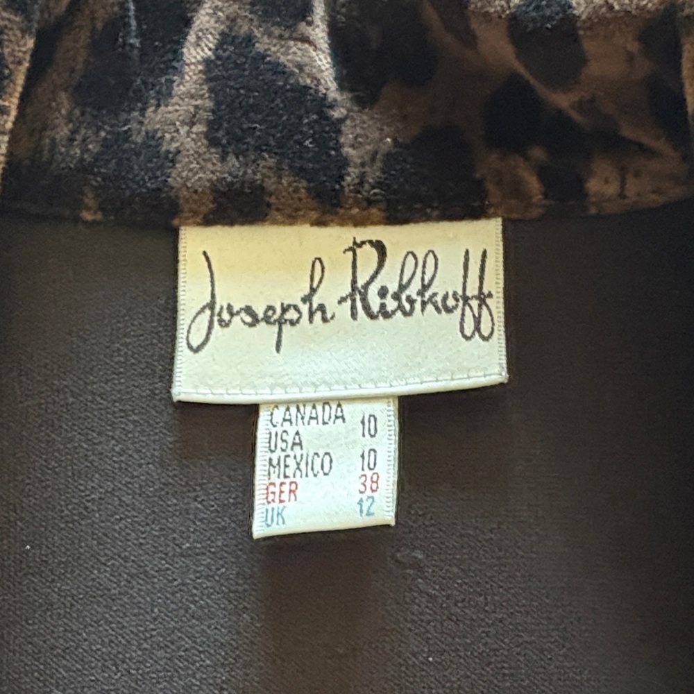 Joseph Ribkoff Black Blazer with Leopard Accents & matching legging pants